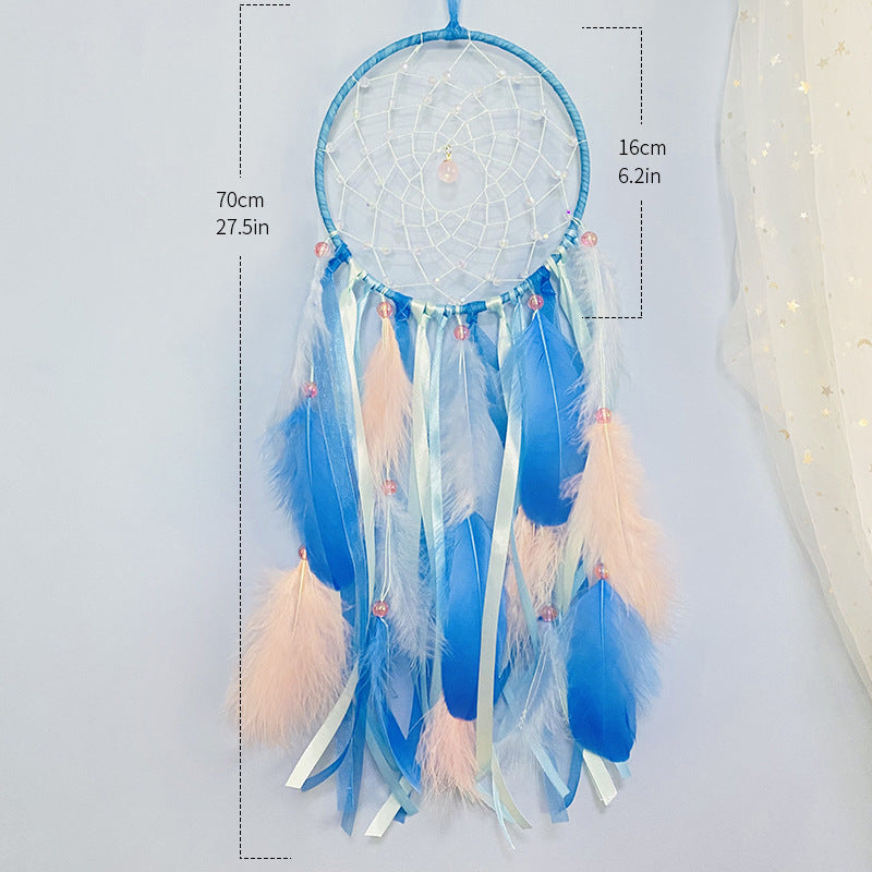 Dreamcatcher Wind Chime Handmade Decorative Gift for Girls, Whimsical and Ethereal Style, Creative Birthday Present