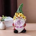 Solar powered dwarf statue resin ornaments