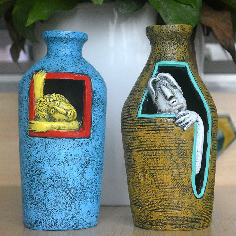 New Vase Art Ornaments Creative Home Resin Crafts European Desktop Decorations