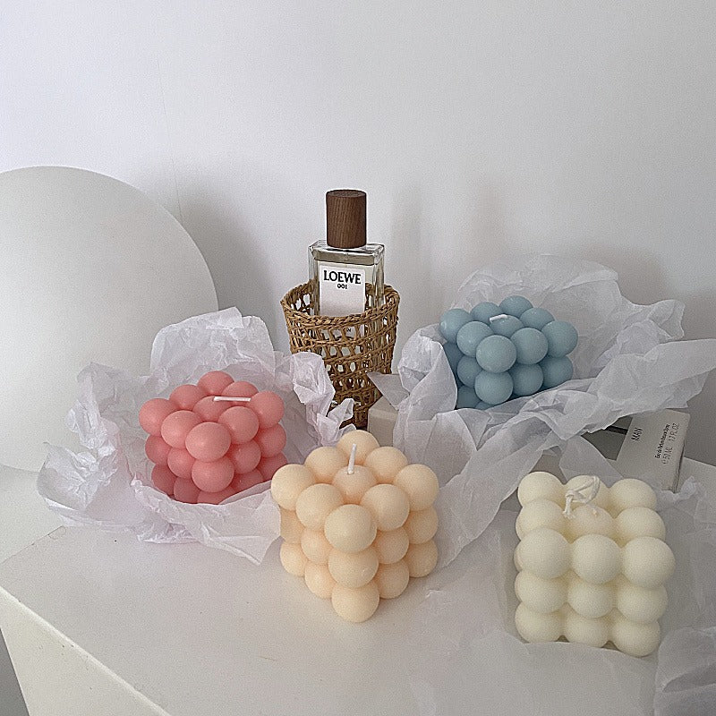 INS Nordic Style Rubik's Cube Aromatherapy Candle Decoration Wedding Festival Room Decoration Decoration Atmosphere