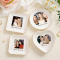 Personalized Photo Jewelry Tray Ceramic Jewelry Dish for Best Friend Jewelry Tray Wedding Gift