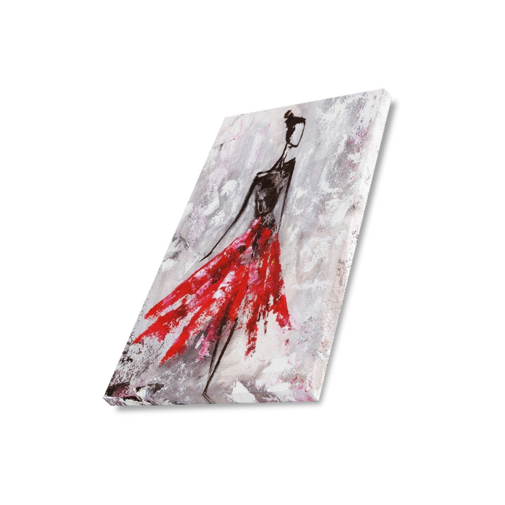 Red Dress Abstract Print 16x20 inch