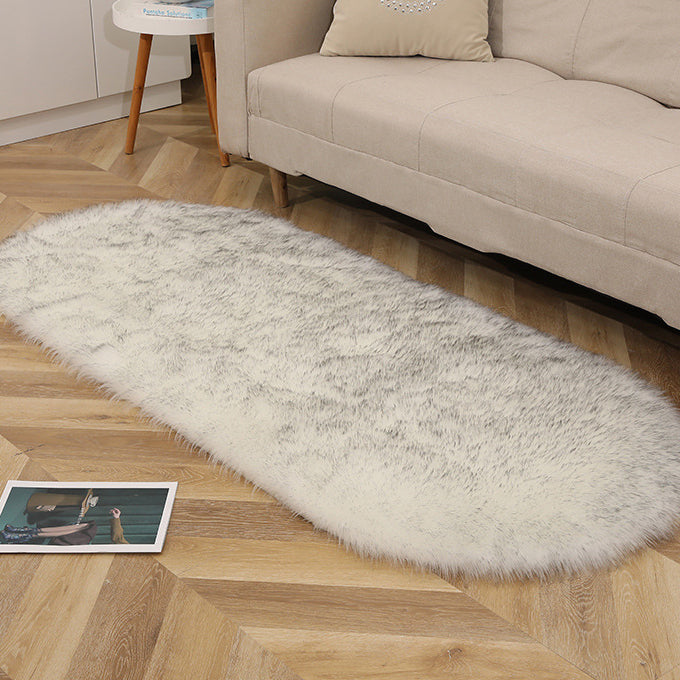 Imitation Wool Carpet, Oval Plush Carpet, Tea Table, Living Room, Bedroom, Bedside Blanket, Window Mat
