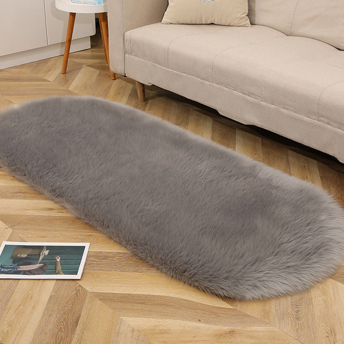Imitation Wool Carpet, Oval Plush Carpet, Tea Table, Living Room, Bedroom, Bedside Blanket, Window Mat