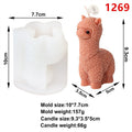 Alpaca silicone mold DIY cute simulated small animal scented candle plaster decorative ornaments