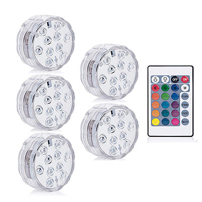 Lumières LED RGB Submersibles – Déco Vase & Jardin (x10)