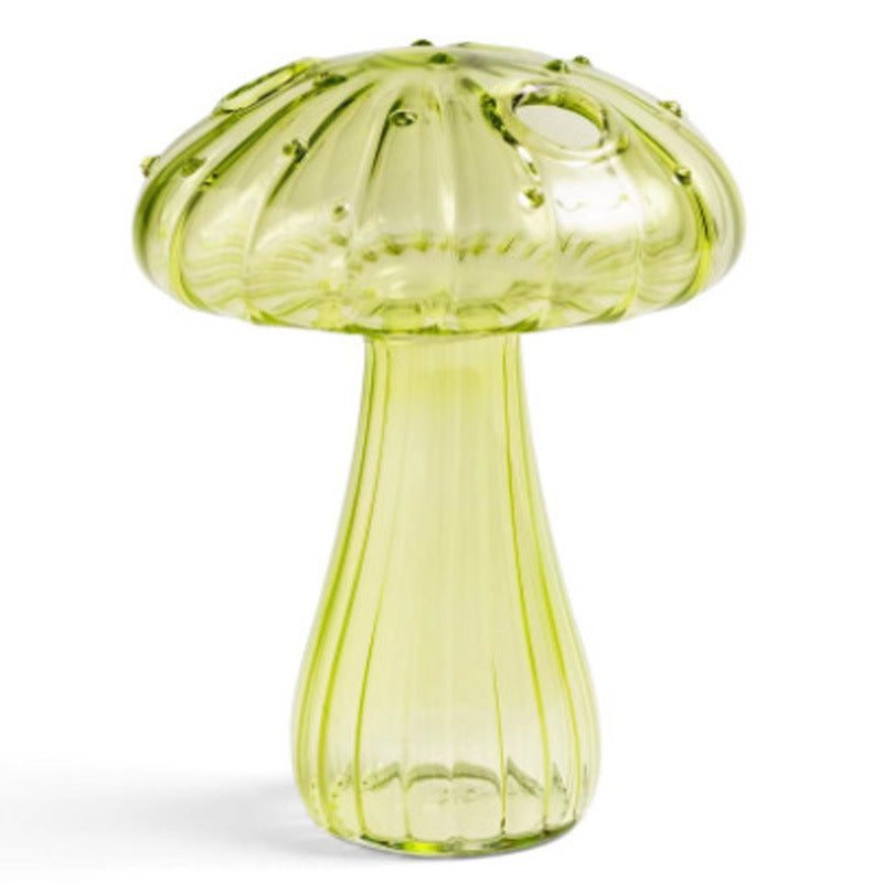 Glass Vase Living Room Dry Vase Mushroom Vase - Velora Home Deco