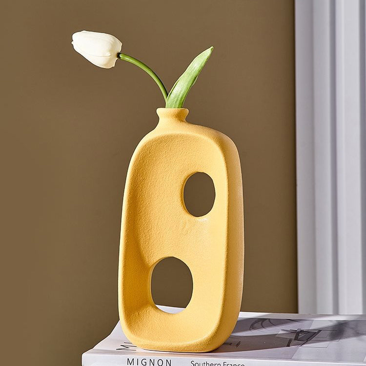 Ceramic vase decoration for living room flower arrangement