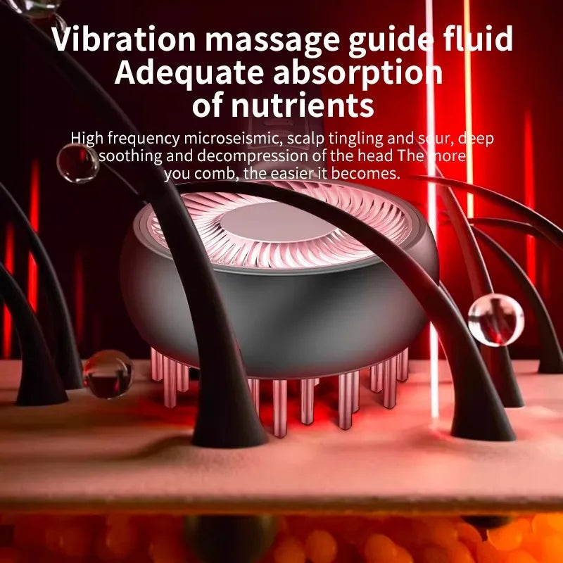 Head Massagers Scalp with 4 Mode Guiding Comb For Hair Massage Red Light Therapy Smooth Hair Care Deep Moisturizing of the Scalp