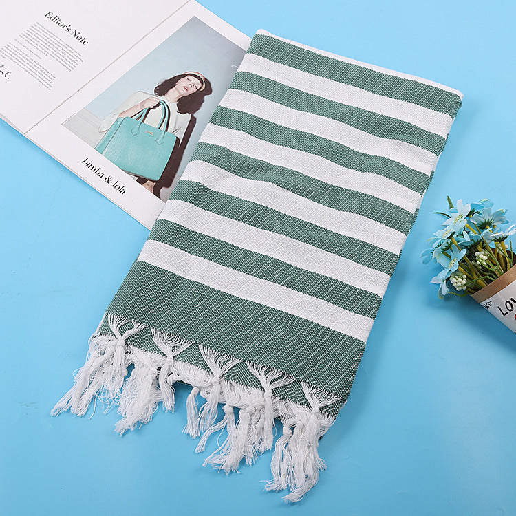Turkish Beach Towel Striped Fringe Quick-Dry Large Size Cotton Bath Towel Multiple Styles Wholesale