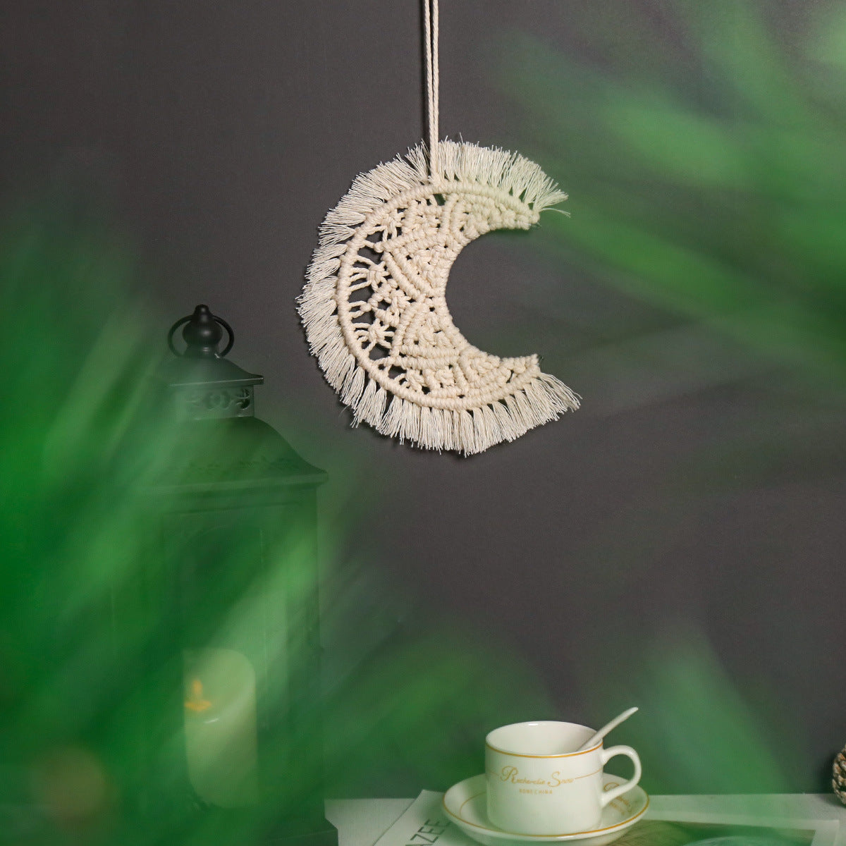 New Moon Hand Woven Wall Hanging Bohemian Tapestry Bedroom Living Room Decoration Pendant