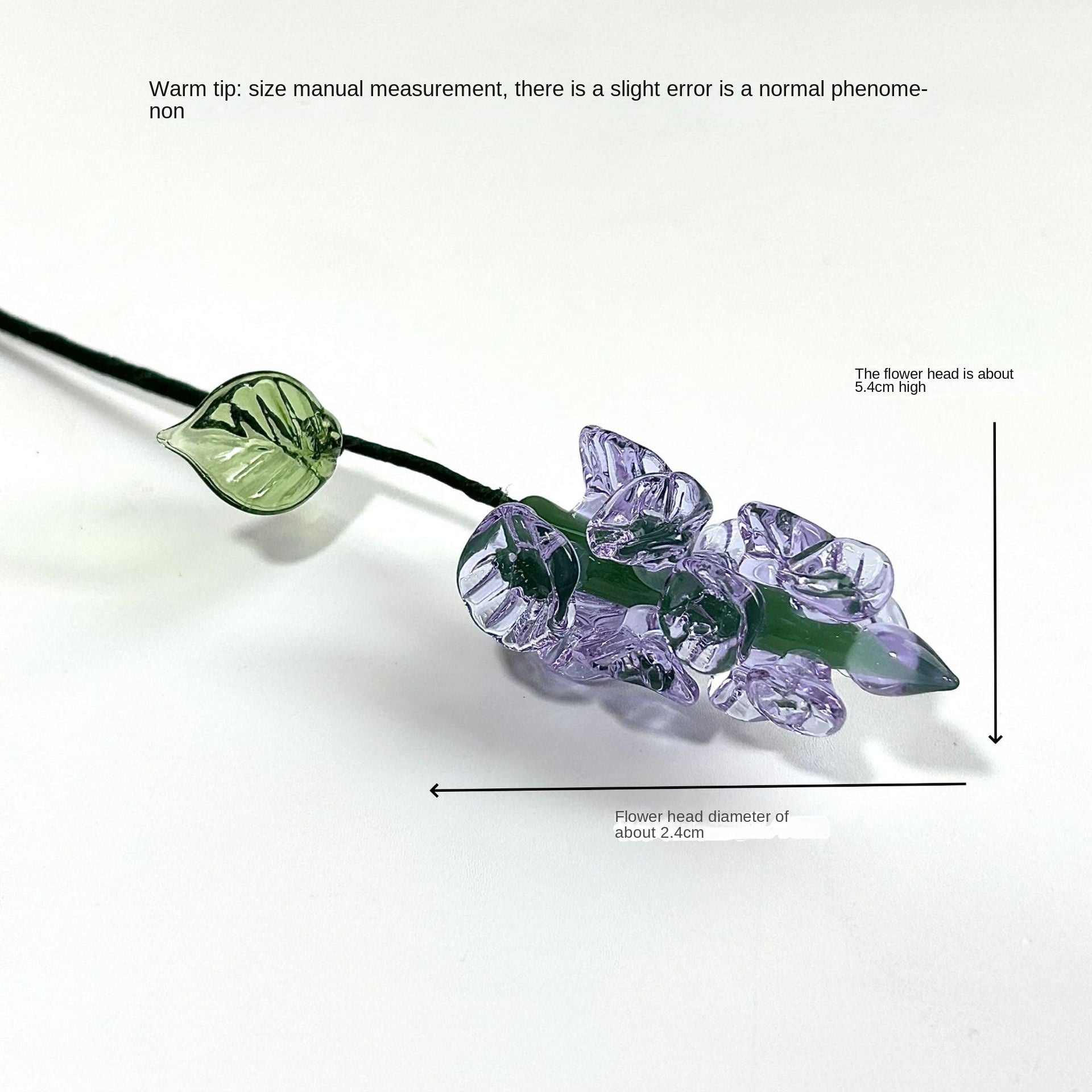 Glass Birth Flower Iron Wire Flower Iron Wire Flower Simulation Desktop Ornament Vase