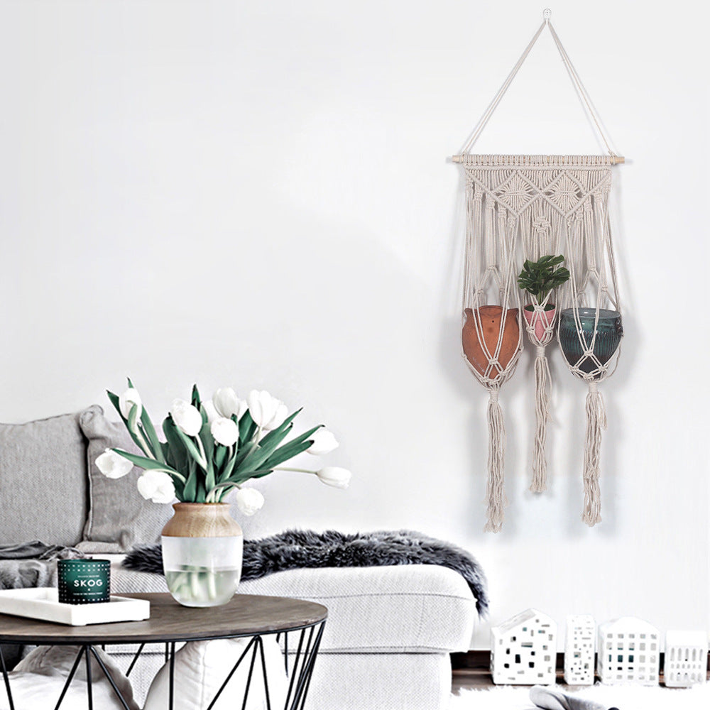 New Decorative Woven Tapestry Hanging Basket Nordic Home Decoration Wall Decoration Bohemian Style Woven Tapestry
