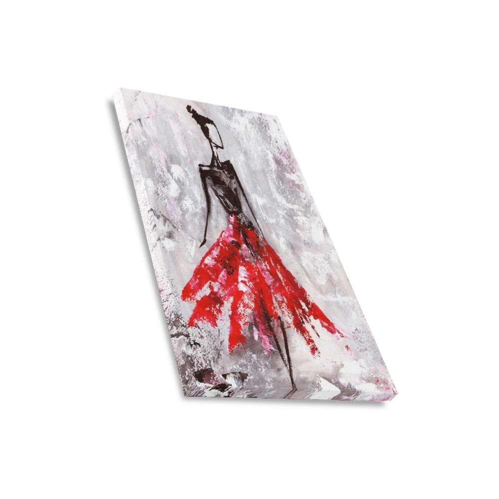 Red Dress Abstract Print 16x20 inch