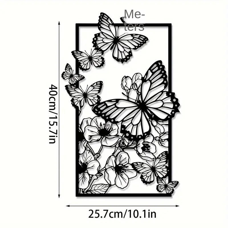 Metal Wall Art Iron Silhouette Wall Decor for Living Room and Bedroom Creative Home Mural Decorations - Velora Home Deco