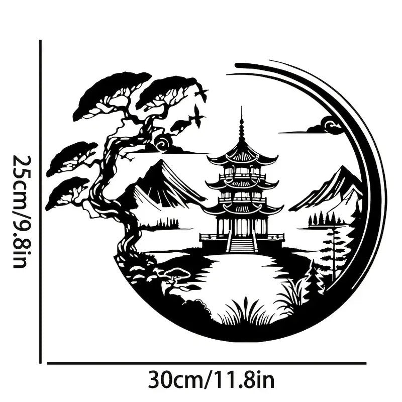 Metal Wall Art Iron Silhouette Wall Decor for Living Room and Bedroom Creative Home Mural Decorations - Velora Home Deco