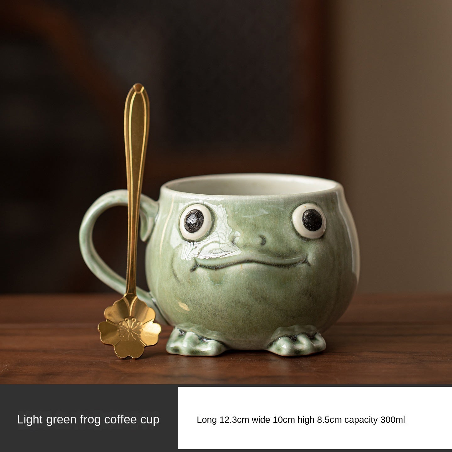 Creative Frog Personality Coffee Cup with Spoon Ceramic Mug High-Quality Design