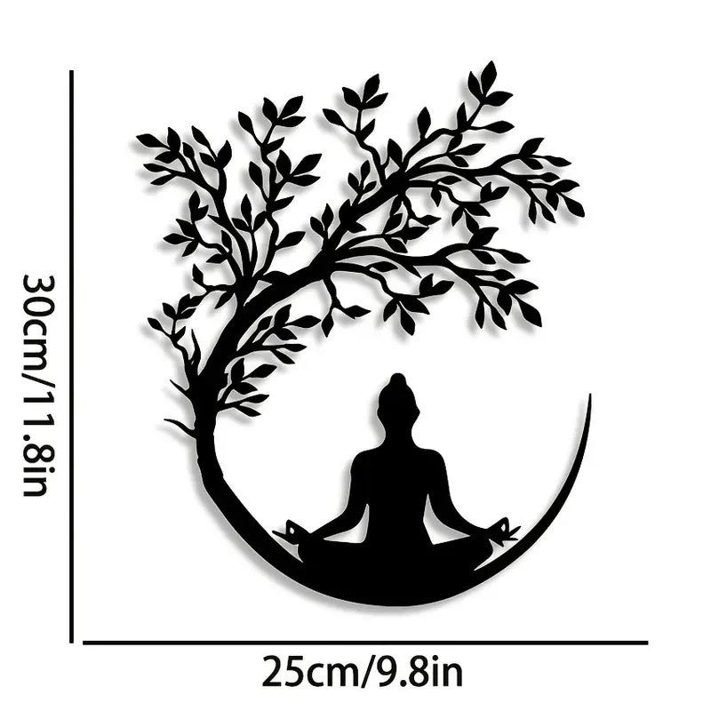 Metal Wall Art Iron Silhouette Wall Decor for Living Room and Bedroom Creative Home Mural Decorations - Velora Home Deco