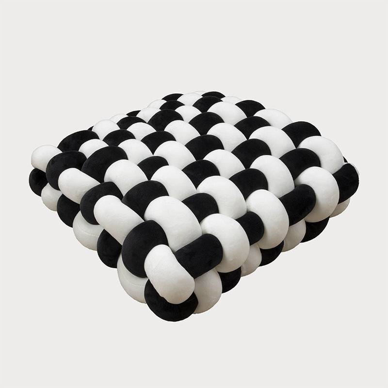 Seat cushion square woven pillow household plush cushion sofa bay window decorative pad