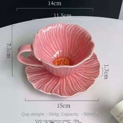 Stylish Ceramic Latte Cup Set for Women, Minimalist Design, High-Aesthetic Coffee Mug