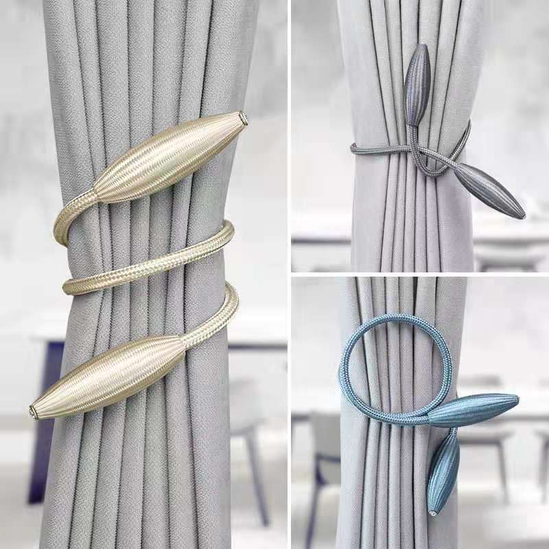 Modern Minimalist Creative Twisting Music Curtain Binding Rope Punch-Free Curtain Binding Belt