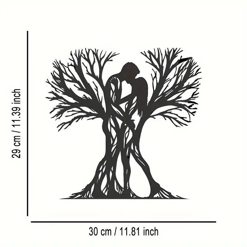 Metal Wall Art Iron Silhouette Wall Decor for Living Room and Bedroom Creative Home Mural Decorations - Velora Home Deco