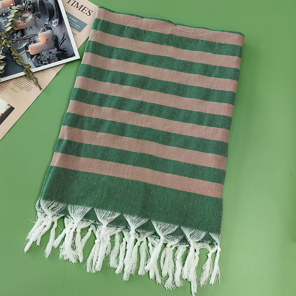 Turkish Beach Towel Striped Fringe Quick-Dry Large Size Cotton Bath Towel Multiple Styles Wholesale