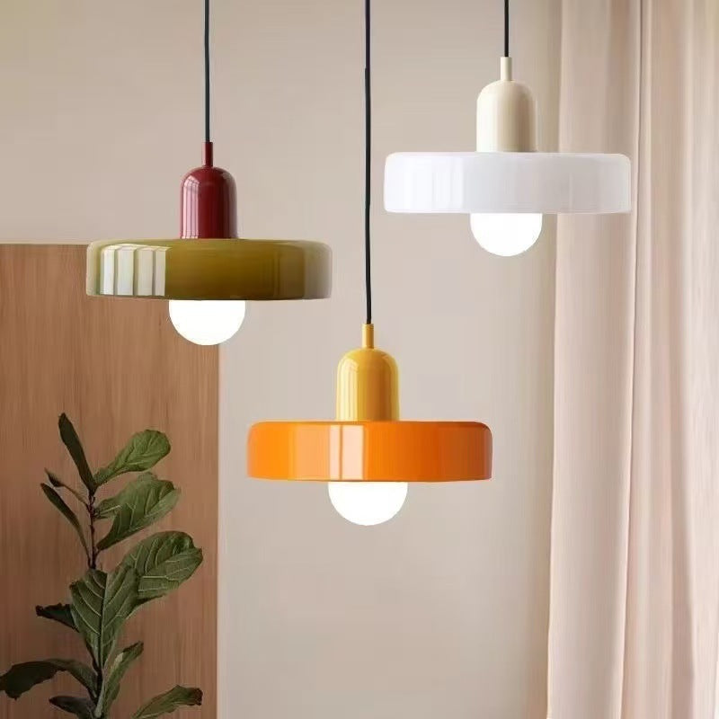 Small pendant lamp bedside glass lamp