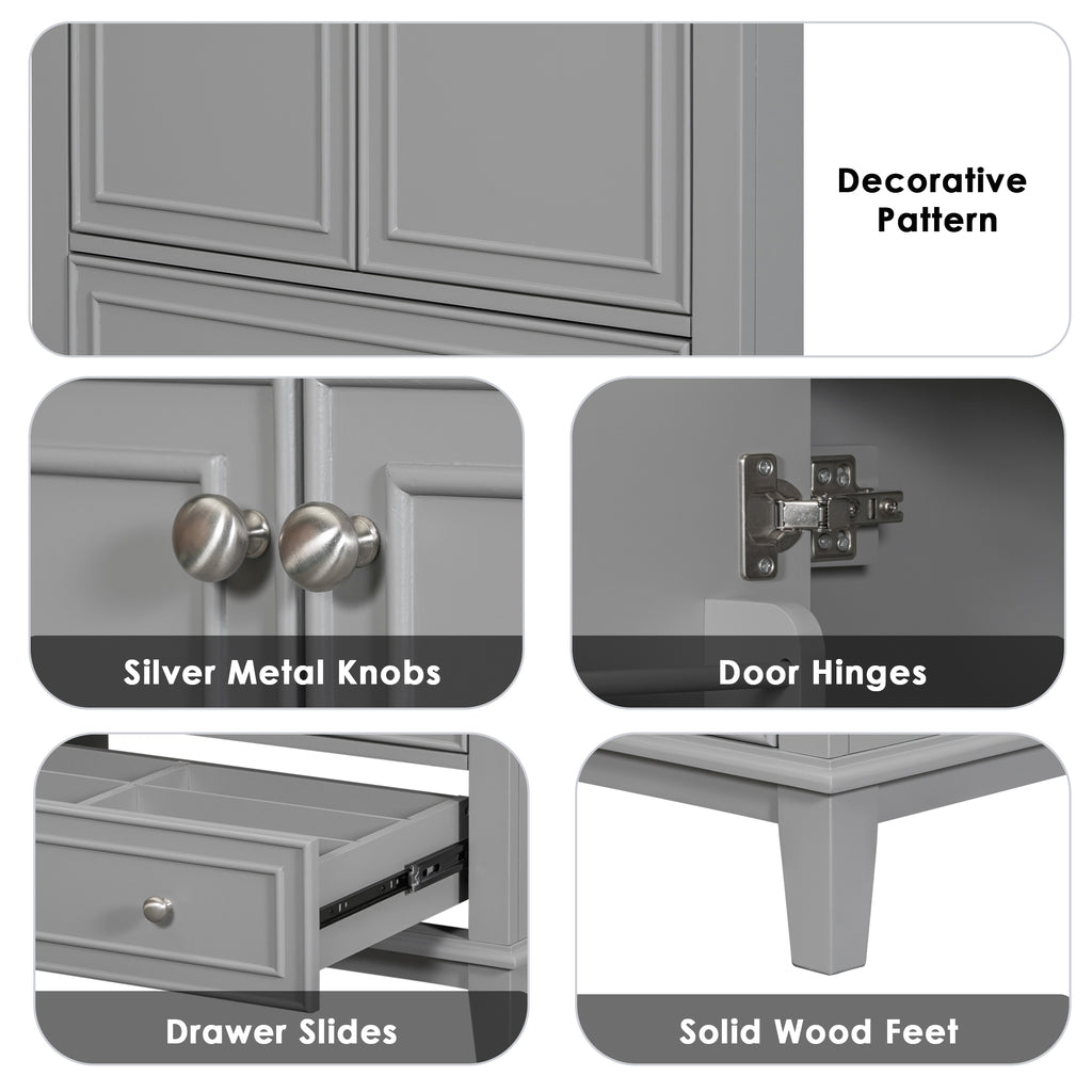 30 inch bathroom vanity no sink  base only gray