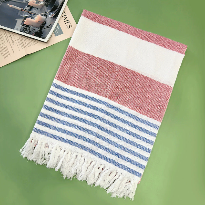 Turkish Beach Towel Striped Fringe Quick-Dry Large Size Cotton Bath Towel Multiple Styles Wholesale