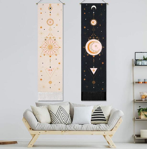 Bohemian Tapestry Tapestry Moon Phases Living Room Bedroom Decoration Paintings Black And White Personality Painttings