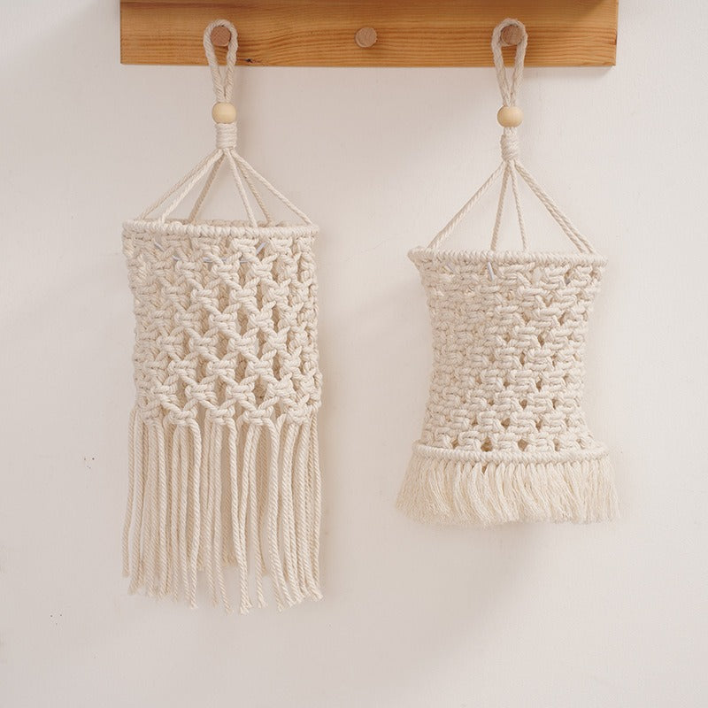 Tassel chandelier Bohemian handmade woven cotton rope lampshade creative homestay home soft decoration lampshade