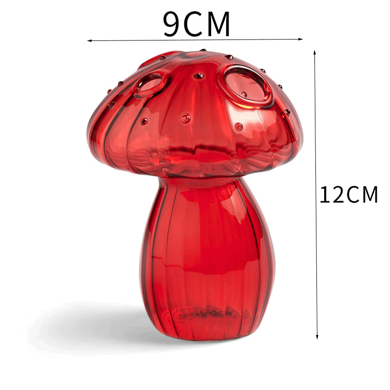 Glass Mushroom Vase Aromatherapy Vase Hydroponic Flower Arrangement Decoration Home Decoration Glass Creative Vase - Velora Home Deco