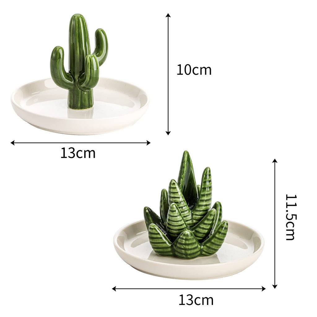 Ceramic Cactus Ring Tray Jewelry Display Stand Creative Aloe Vera Storage Tray Craft Wholesale