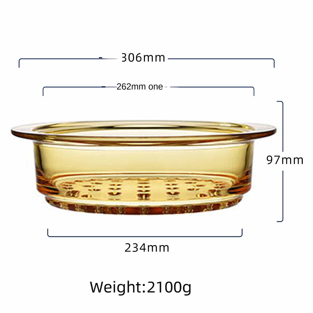 Amber transparent glass pot household high-temperature resistant open flame soup pot stew pot