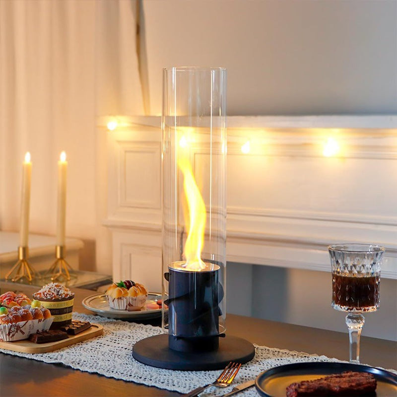European Style Tabletop Alcohol Fireplace Real Flame Fireplace Heater Outdoor Alcohol Lamp Table Decoration Heating Stove Decorative Item