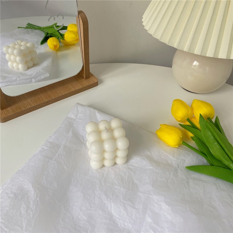 INS Nordic Style Rubik's Cube Aromatherapy Candle Decoration Wedding Festival Room Decoration Decoration Atmosphere