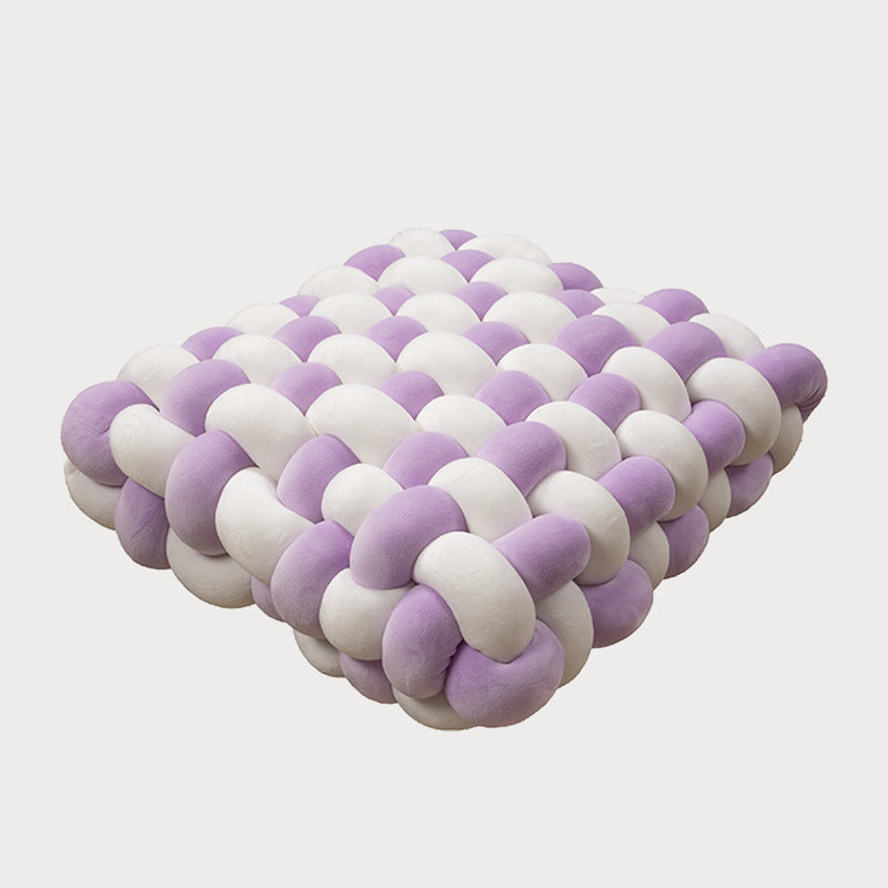 Seat cushion square woven pillow household plush cushion sofa bay window decorative pad