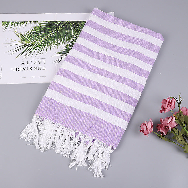 Turkish Beach Towel Striped Fringe Quick-Dry Large Size Cotton Bath Towel Multiple Styles Wholesale