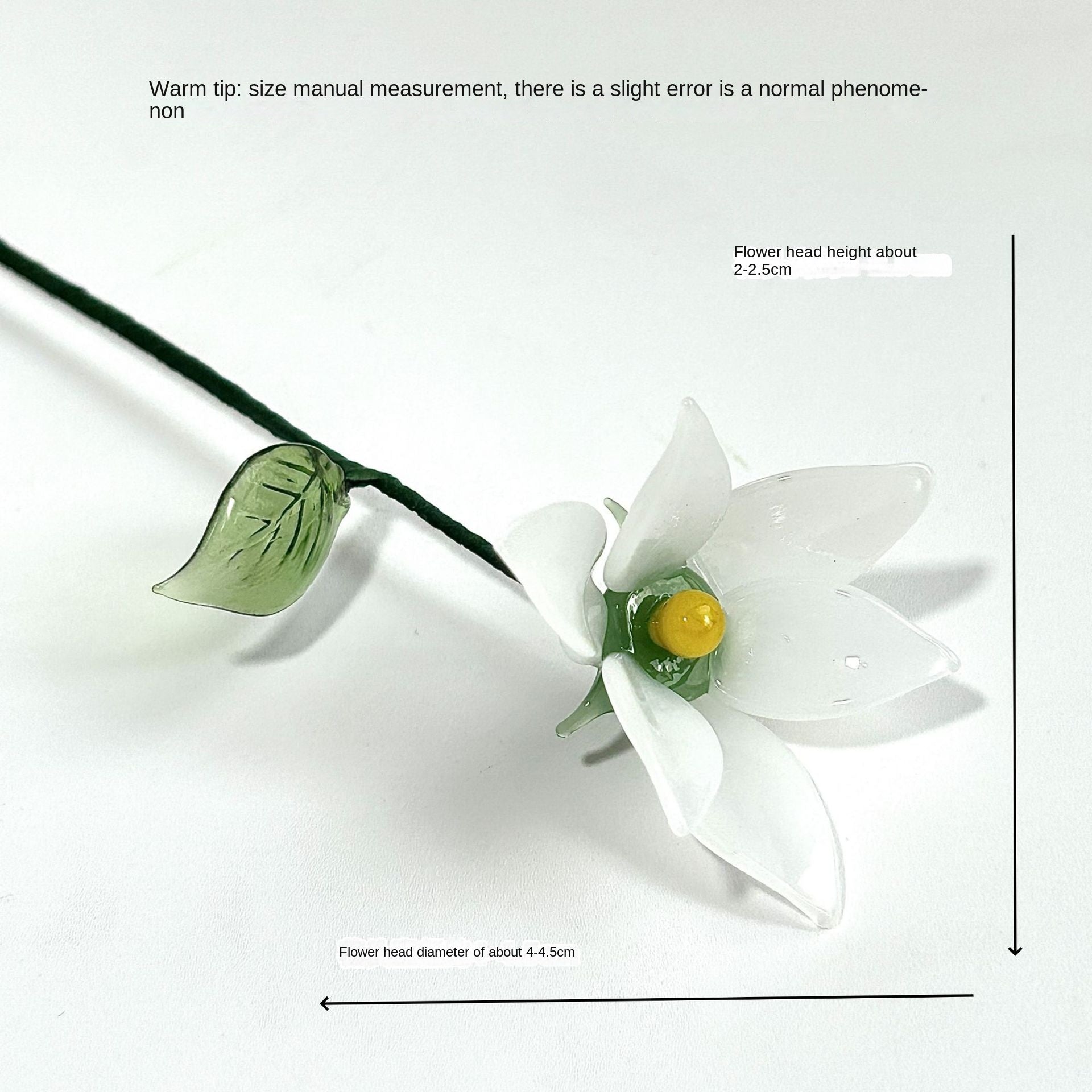 Glass Birth Flower Iron Wire Flower Iron Wire Flower Simulation Desktop Ornament Vase