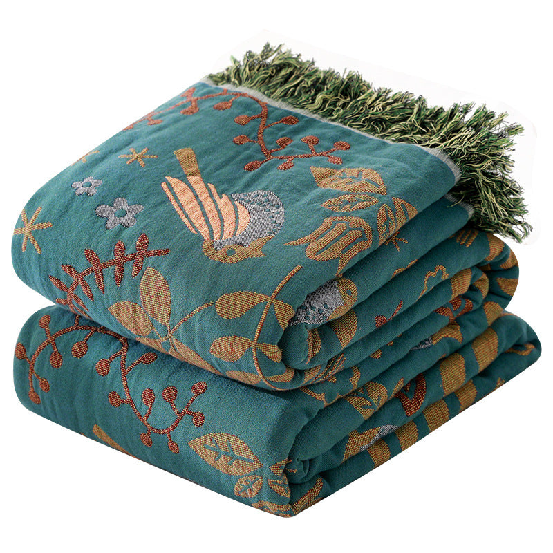 Cotton Gauze Sofa Cover All-Cotton Full Coverage Throw Blanket Nordic Style Sofa Pad Throw Towel Blanket Universal for All Seasons