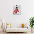 Red Dress Abstract Print 16x20 inch