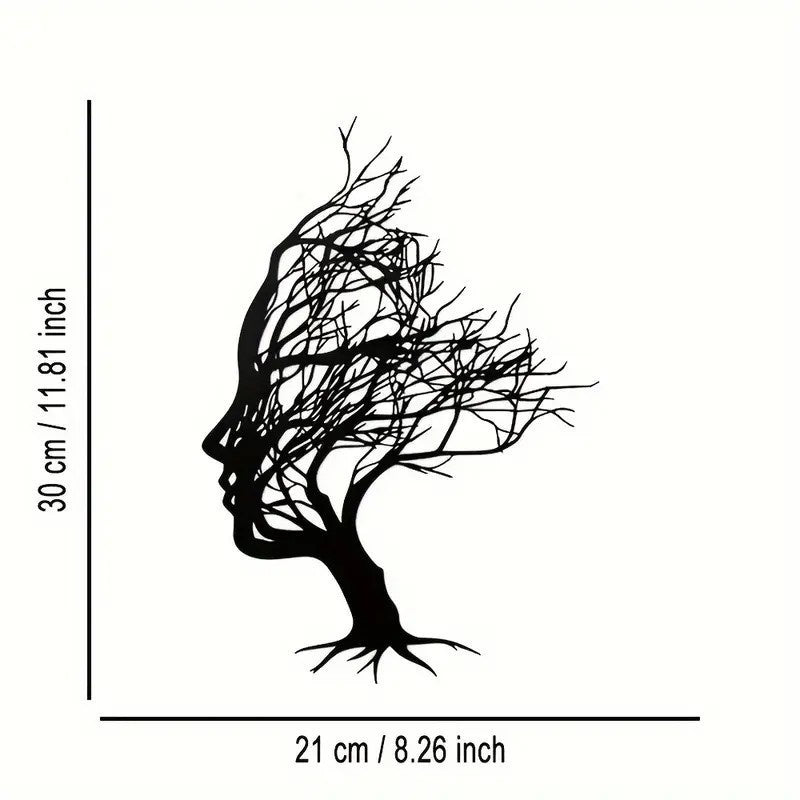 Metal Wall Art Iron Silhouette Wall Decor for Living Room and Bedroom Creative Home Mural Decorations - Velora Home Deco
