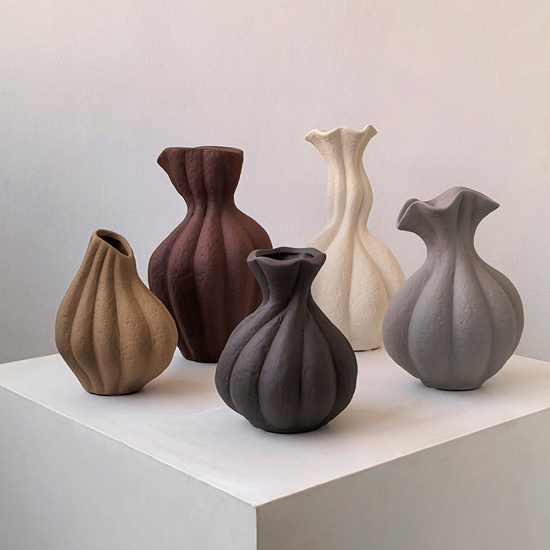 Art ceramic vase living room study TV cabinet flower arrangement decoration ornament
