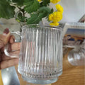Ins Style Glass Iced Coffee Mug with Handle, Breakfast Milk Cup, Drinking Cup, Household Water Cup