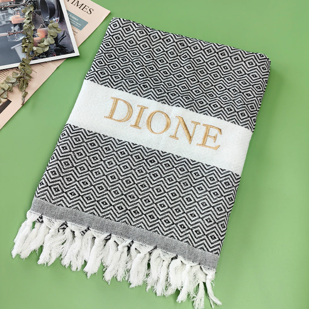 Turkish Beach Towel Striped Fringe Quick-Dry Large Size Cotton Bath Towel Multiple Styles Wholesale