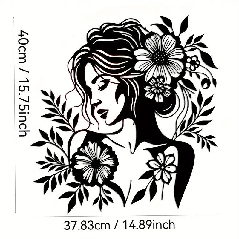 Metal Wall Art Iron Silhouette Wall Decor for Living Room and Bedroom Creative Home Mural Decorations - Velora Home Deco