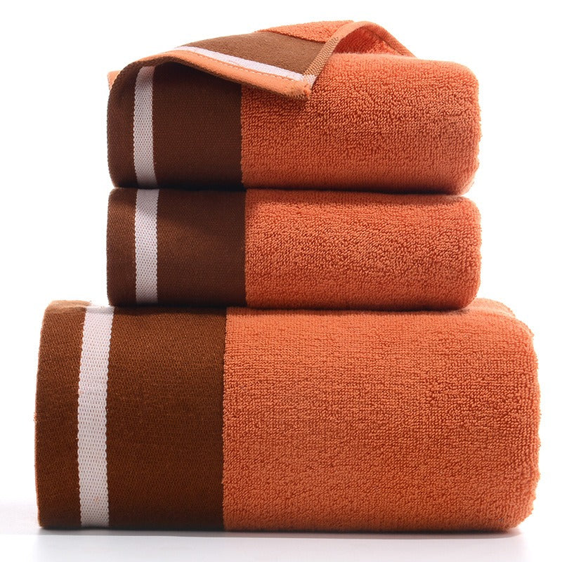 Towel Set Of Pure Cotton Towel Bath Towel Three-Piece Gift Set Xinjiang Cotton - Velora Home Deco