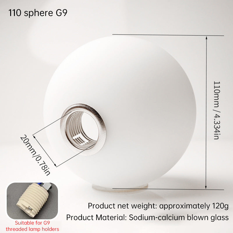 Glass Lampshade Frosted White Lamp shade Replacement Globe Round Lamp Cover