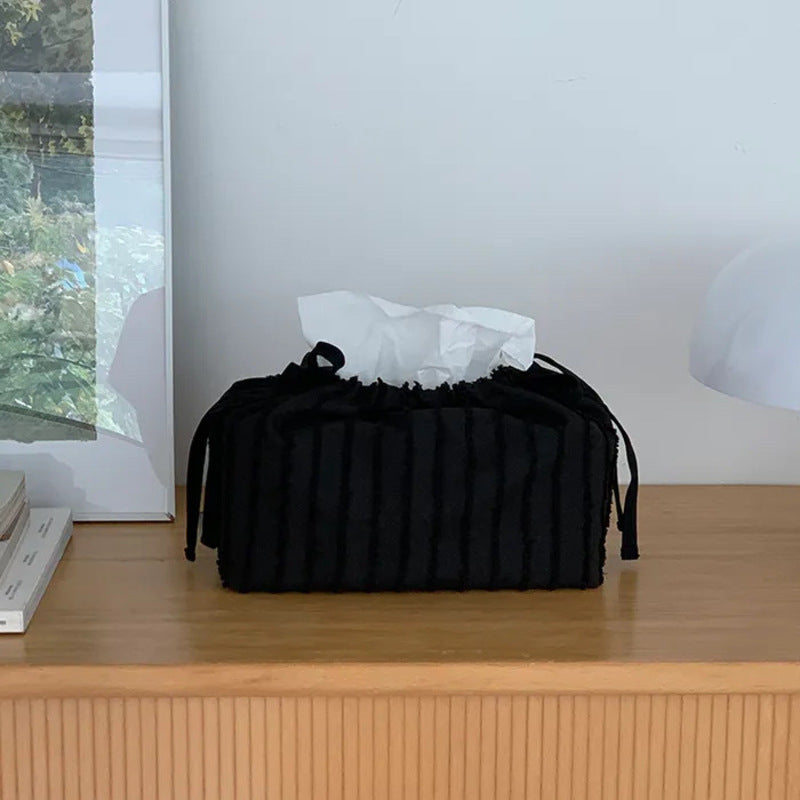 Korean Style Living Room Tissue Box Cover - Cake Design Decorative Fabric Holder, Cute Home Decor for Girls